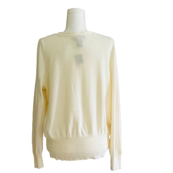 Lane Bryant Cardigan Sweater Cream Cotton Pockets Button Front Size 14/16 XL NEW - Picture 5 of 11